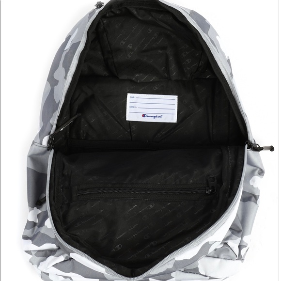 champion supercize grey camo backpack